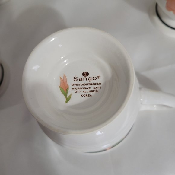 Sango Allure - Set of 8 Footed Coffee Cups - Excellent Condition - Picture 8 of 11